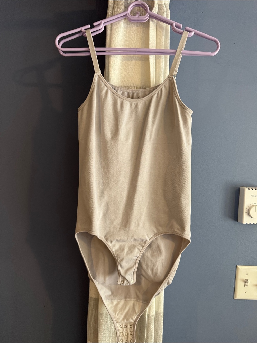 Neutral Beige One-Piece Bodysuit